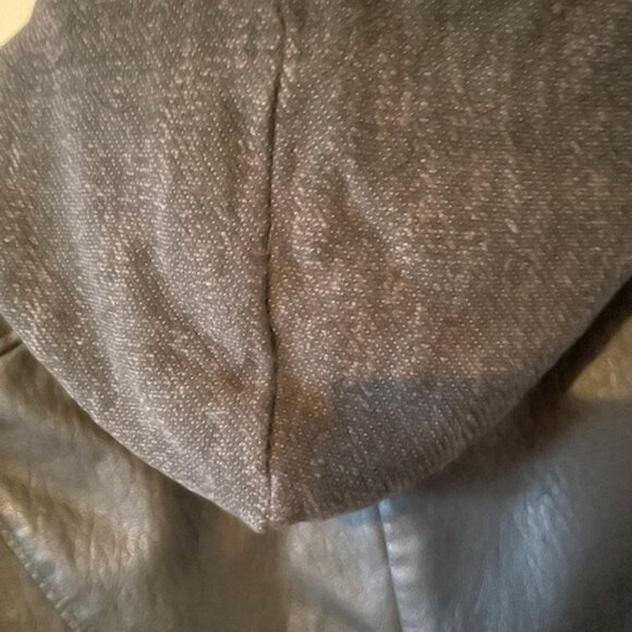 Xhilaration Black Faux Leather and Sweater Jacket Women- Size L - NWOT - Picture 7 of 14